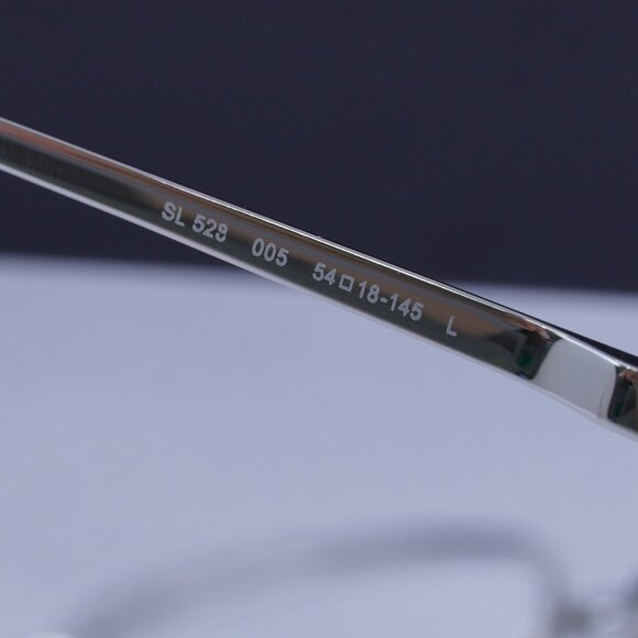 Saint Laurent SL528 005 Square Eyeglasses 54mm – Silver - Picture 6 of 10